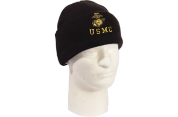 Image of Rothco Embroidered USMC Watch Cap, Gold Eagle, Globe, &amp; Anchor Insignia, One Size, 53270