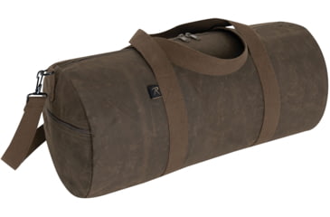 Image of Rothco Waxed Canvas Shoulder Duffle Bag, Brown, 2417-Brown