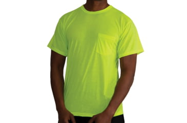 Image of Rothco Moisture Wicking Pocket T-Shirt - Men's, Small, Safety Green, 10221-S