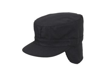 Image of Rothco G.I. Type Combat Caps w/ Flaps, Black, 7, 5812-Black-7