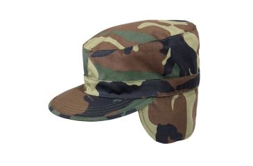 Image of Rothco G.I. Type Combat Caps w/ Flaps, Woodland Camo, 7, 5612-WoodlandCamo-7