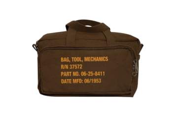 Image of Rothco G.I. Type Zipper Pocket Mechanics Tool Bag w/ Military Stencil, One Size, Earth Brown, 91131-EarthBrown-OneSize