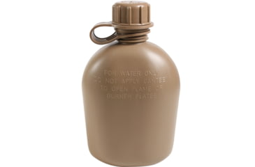 Image of Rothco Genuine G.I. 3-Piece Plastic Canteen, 1 qt, Coyote Brown, 936