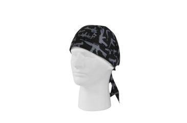 Image of Rothco Gun Pattern Headwrap, Black/Silver, 5197-BlackSilver