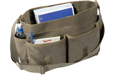 Image of Rothco Heavyweight Canvas Classic Messenger Bag With Military Stencil, Olive Drab, 91182-OliveDrab