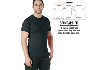Image of Rothco Heavyweight T-Shirt 5014, Black, M, 50175-Black-M