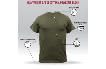 Image of Rothco Heavyweight T-Shirt 5014, Olive Drab, XL, 50190-OliveDrab-XL