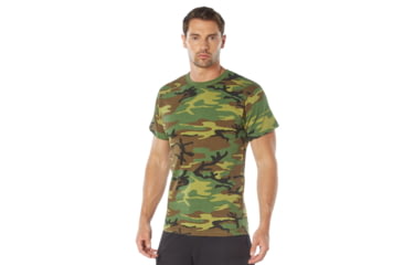 Image of Rothco Heavyweight T-Shirt 5014, Woodland Camo, XL, 50195-WoodlandCamo-XL