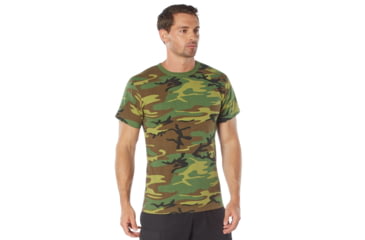 Image of Rothco Heavyweight T-Shirt 5014, Woodland Camo, XL, 50195-WoodlandCamo-XL