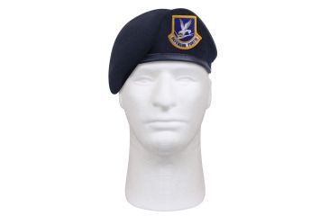 Image of Rothco Inspection Ready Beret With USAF Flash - Midnight Navy Blue, 4898