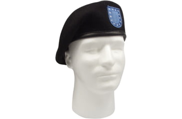 Image of Rothco Inspection Ready Black Beret With Flash, Black, 6.5, 4919-946