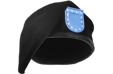 Image of Rothco Inspection Ready Black Beret With Flash, Black, 6.5, 4919-946