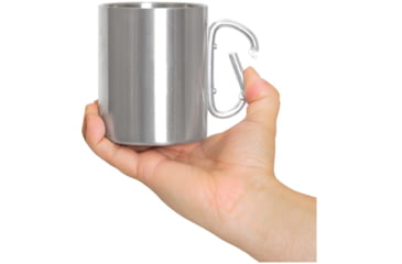 Image of Rothco Insulated Stainless Steel Portable Camping Mug w/ Carabiner Handle, 15oz, 8305