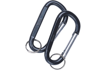 Image of Rothco Jumbo 80mm Carabiner With Key Ring, Stainless, 260-064
