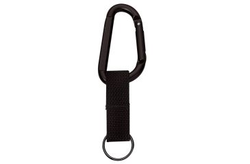 Image of Rothco Jumbo 80MM Carabiner With Web Strap Key Ring, Black, 291-Black