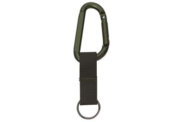 Image of Rothco Jumbo 80MM Carabiner With Web Strap Key Ring, Olive Drab, 291-OliveDrab