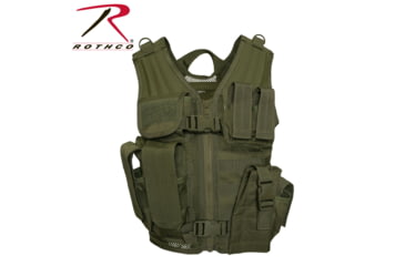 Image of Rothco Kid's Tactical Cross Draw Vest, Olive Drab, 5294-OliveDrab
