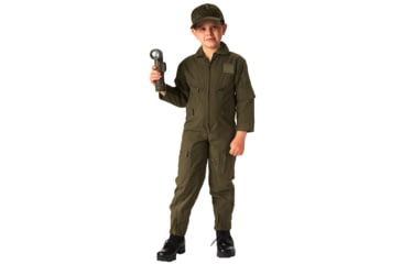 Image of Rothco Kids Air Force Type Flightsuit, Olive Drab, M, 7200-OliveDrab-M