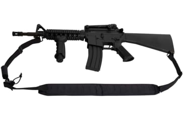 Image of Rothco Laser Cut MOLLE 2-Point Padded Rifle Sling, Black, 4676-Black