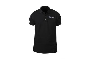Image of Rothco Law Enforcement Printed Polo Shirts, Black, L, 7698-Black-Police-L