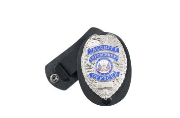 Image of Rothco Leather Clip-on Badge Holder / Swivel Snap, 1133