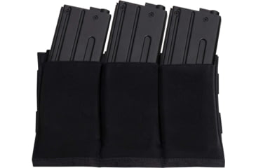 Image of Rothco Lightweight 3Mag Elastic Retention Pouch, Black, One Size, 5956-Black-OneSize