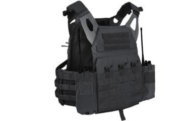 Image of Rothco Lightweight Armor Carrier Vest Side Radio Pouch Set, Black, 5733