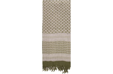 Image of Rothco Lightweight Shemagh Tactical Keffiyeh Scarf, Olive Drab/White, 4537-OliveDrabWhite