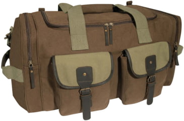 Image of Rothco Long Journey Canvas Travel Bag, Brown, 22oz, 59530-Brown