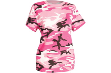 Image of Rothco Long Length Camo T-Shirt - Womens, Pink Camo, Small, 56789-PinkCamo-S