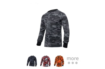 Image of Rothco Long Sleeve Colored Camo T-Shirt, Black Camo, Midnight Blue Camo, Red Camo, Savage Orange Camo, Ultra Violet Camo, White Camo