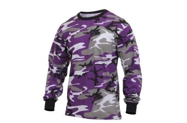 Image of Rothco Long Sleeve Colored Camo T-Shirt, Ultra Violet Camo, XL, 3592-UltraVioletCamo-XL