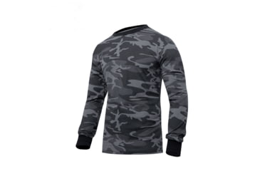 Image of Rothco Long Sleeve Colored Camo T-Shirt, XL, Black Camo, 3918-BlackCamo-XL