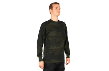 Image of Rothco Long Sleeve Henley T-Shirt - Mens, Midnight Woodland Camo, Extra Large, 21045-MidnightWoodlandCamo-XL