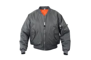 Image of Rothco MA-1 Flight Jacket, Gun Metal Grey, Small, 7350-GunMetalGrey-S