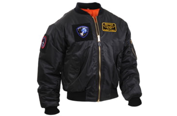 Image of Rothco MA-1 Flight Jacket with Patches, Sage Green, Small, 7240-SageGreen-S