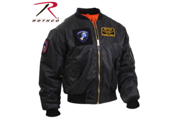 Image of Rothco MA-1 Flight Jacket with Patches, Sage Green, Small, 7240-SageGreen-S