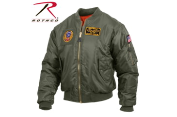 Image of Rothco MA-1 Flight Jacket with Patches, Sage Green, 4XL, 72420-SageGreen-4XL
