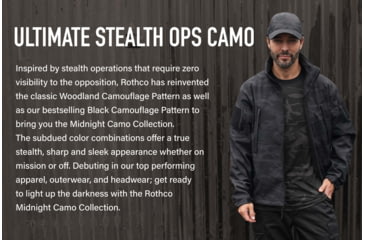 Image of Rothco Midnight Camo Adjustable Boonie Hat, Midnight Black Camo, One Size, 613902034297