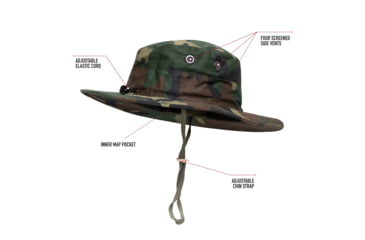 Image of Rothco Midnight Camo Adjustable Boonie Hat, Midnight Black Camo, One Size, 613902034297