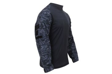 Image of Rothco Military FR NYCO Combat Shirt, Midnight Digital Camo, L, 90215-MidnightDigitalCamo-L