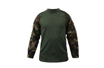 Image of Rothco Military FR NYCO Combat Shirt, Woodland Camo, 2XL, 90026-WoodlandCamo-2XL