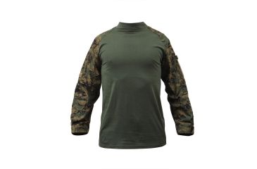 Image of Rothco Military FR NYCO Combat Shirt, Woodland Digital Camo, M, 90005-WoodlandDigitalCamo-M