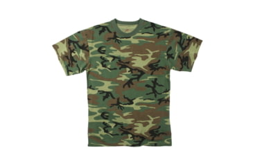 Image of Rothco Moisture Wicking T-Shirts - Mens, Woodland Camo, Small, 95025-WoodlandCamo-S