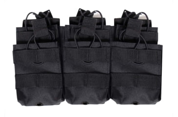 Image of Rothco MOLLE Open Top Six Rifle Mag Pouch, Black, 41006-Black