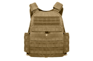 Image of Rothco MOLLE Plate Carrier Vest, Coyote Brown, 8923-CoyoteBrown-Regular