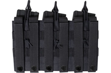 Image of Rothco MOLLE Triple Kangaroo Rifle and Pistol Magazine Pouch, Black, 41008-Black