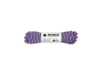 Image of Rothco Nylon Camo Paracord, Red / Blue / White, 127-RedBlueWhite