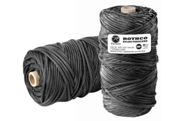 Image of Rothco Nylon Paracord 550lb 300 Ft Tube, Black, 138-Black