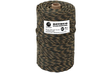 Image of Rothco Nylon Paracord 550lb 300 Ft Tube, Woodland Camo, 328-WoodlandCamo